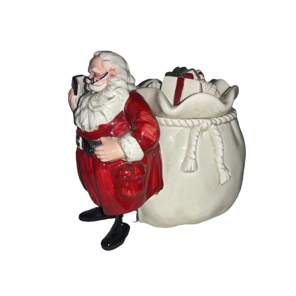 Santa and his Toy Sack Treat Jar Candy Jar- Japan